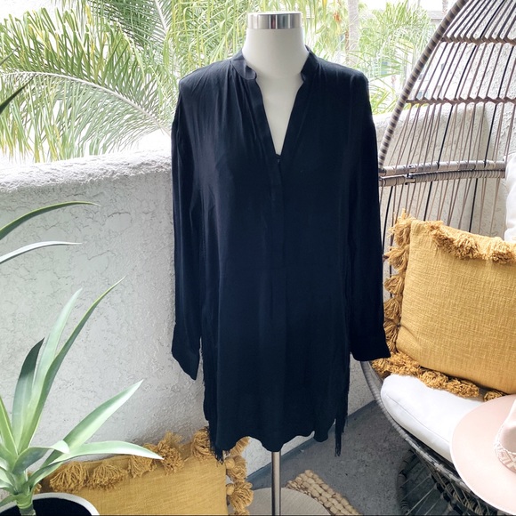 z a r a . o v e r s i z e d . f r i n g e . t o p - Picture 4 of 8